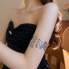 Euro-American Metal Open Armlet Bangle: Trendy Dual-Use Bracelet with Influencer Style