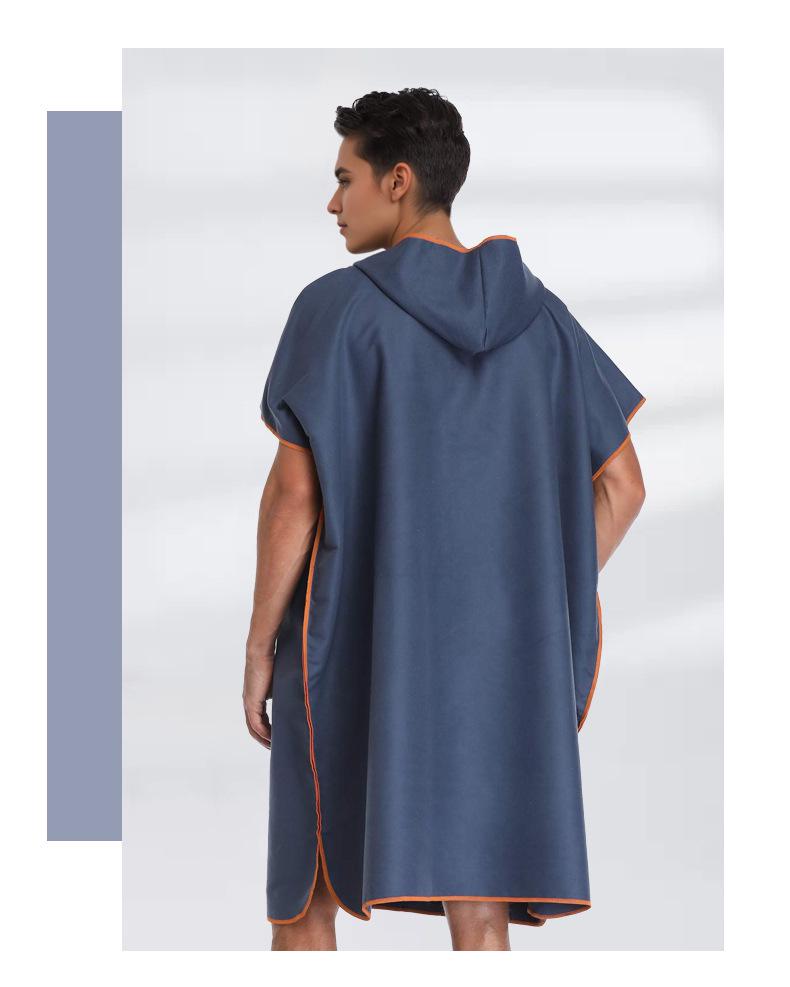 Serviette/Cape de Plage Adulte à Capuche en Microfibre à Séchage Rapide