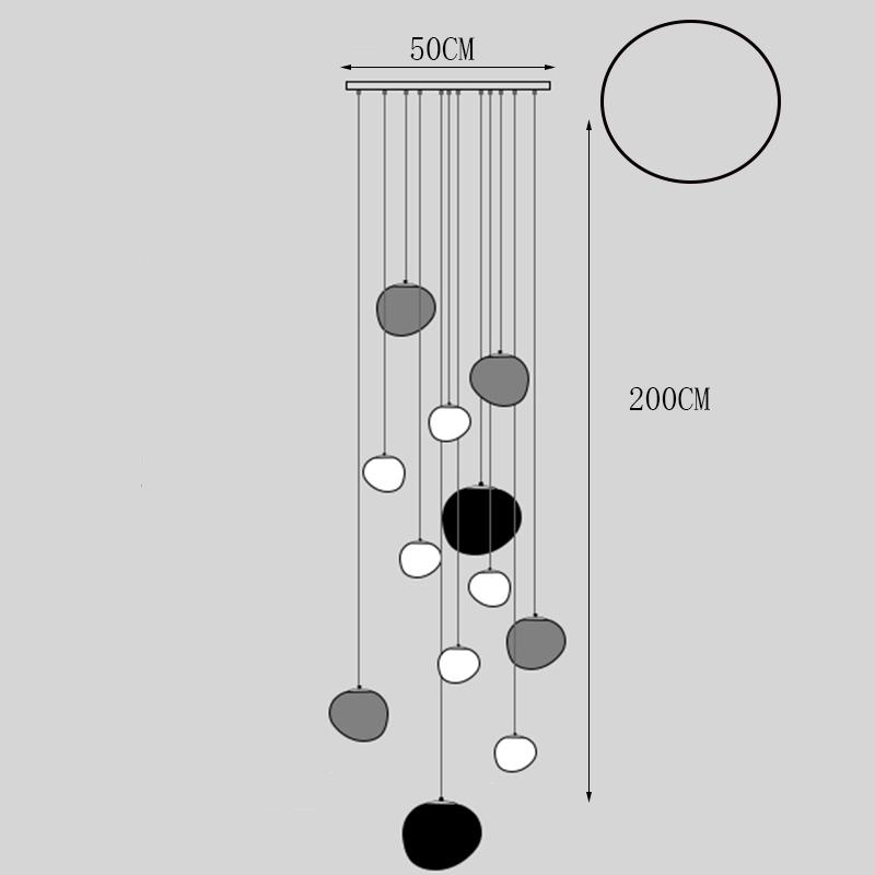 Nordic luxury staircase pendant light modern ceiling light home decoration dining room chandelier living room lighting fixtures