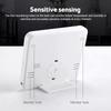 New White Indoor Thermometer Electronic Plastic Digital Clock Automatic Multifunction LCD Thermometer