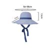 Striped Fisherman Hat Foldable Sunset Hat for Summer Seaside Travel