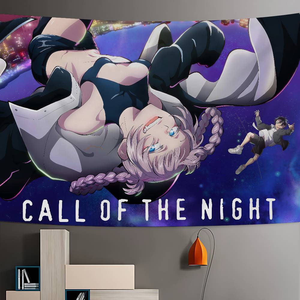 Call Night Nanakusa Nazuna Colorful Tapestry Wall Hanging Hanging Tarot Hippie Wall Rugs Dorm Wall Art Decor
