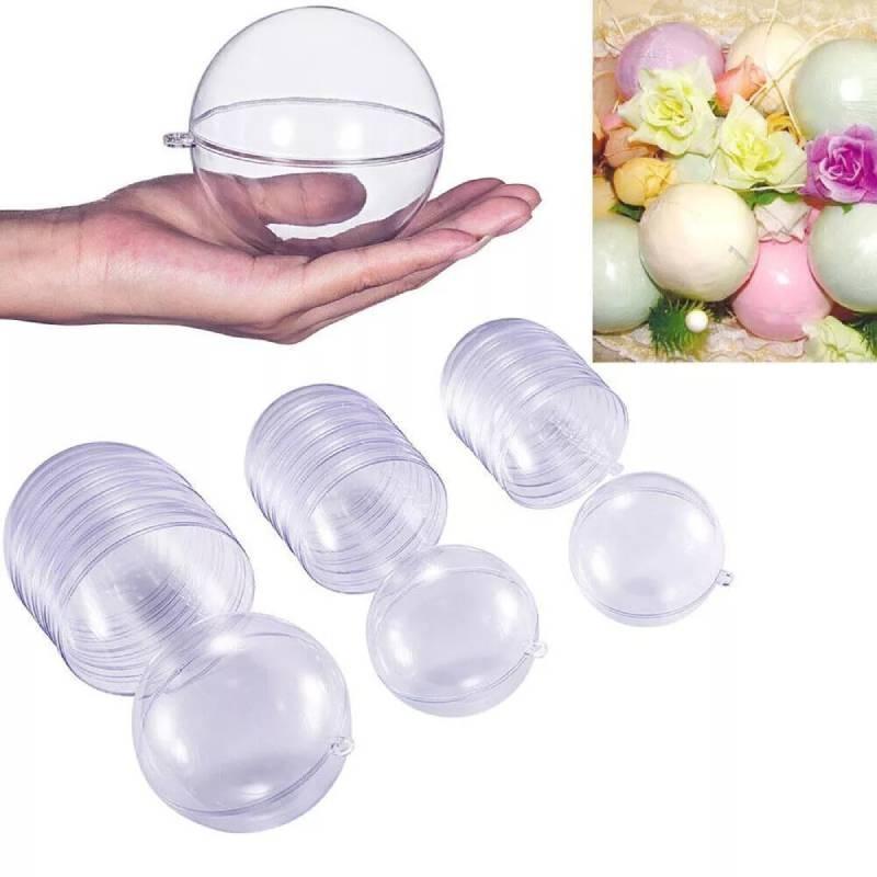 Stylish Clear Plastic Hanging Christmas Balls In Multiple Sizes From 4cm To 20cm