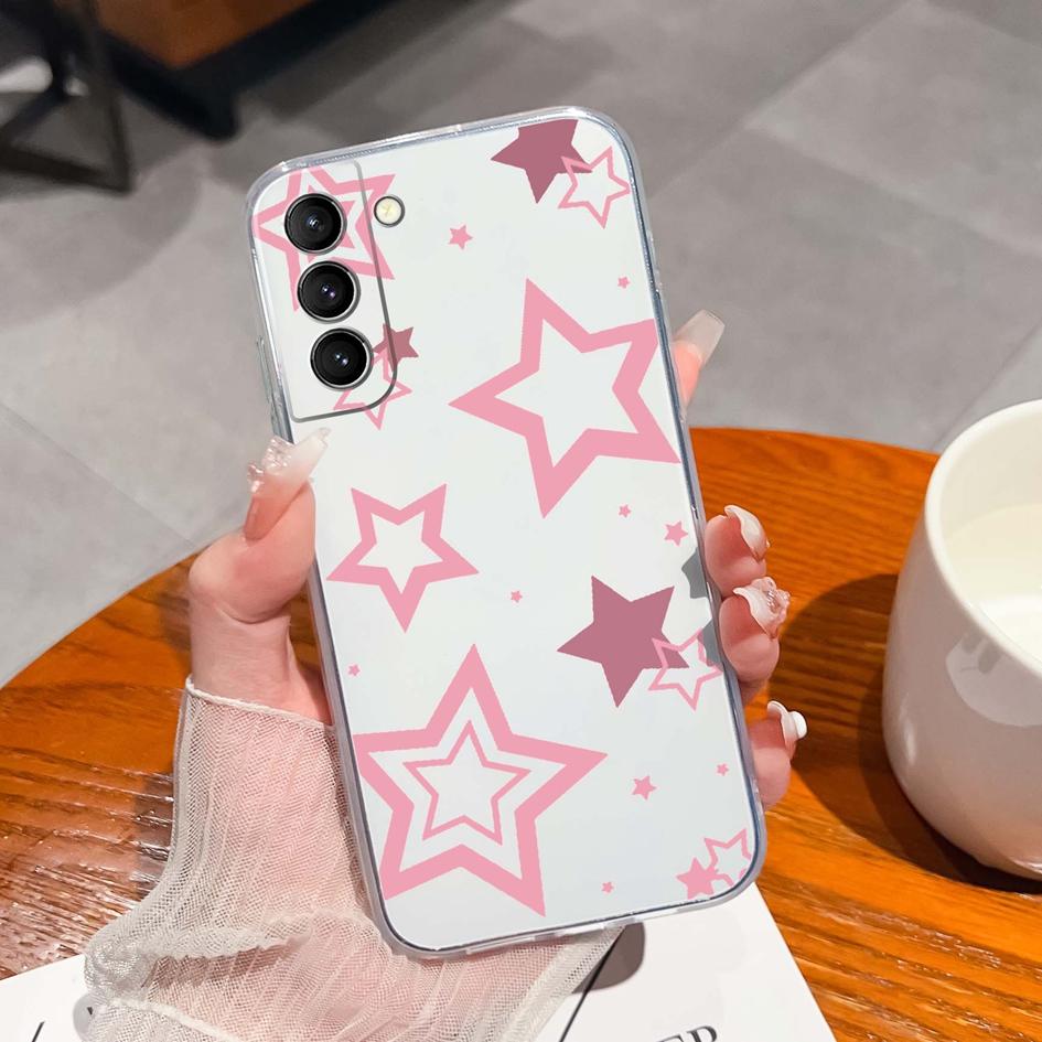 Back Cover For Samsung S21 S22 S23 Ultra Plus S6 S7 S9 Edge Bumper Case Screen Protector Luxury Graffiti Butterfly Silicone Soft TPU Transparent Shell