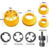 PVC Thread Maker Tool for Electric Drill - Plastic Pipe Tap Die Set with 3 Dies,1/2", 3/4", 1", Electric Drill Water Pipe Threader Plumbing Tool for