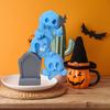 Halloween Stacking Ghost Tomb Ornament 3D Printed Spooky Ghost Figurine Statue Sculpture Holiday Party Desktop Decoration