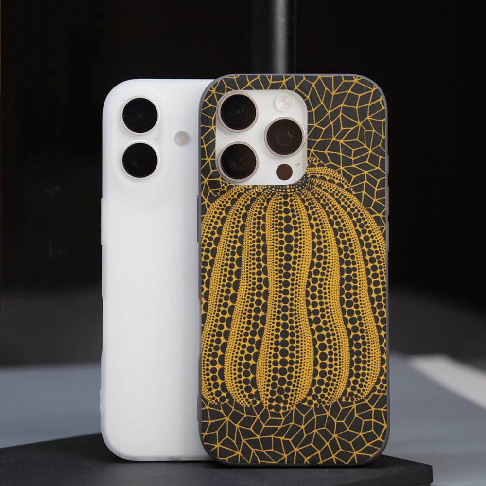 Pumpkin Yayoi Kusama Soft Corrugated Phone Case For IPhone 11 12 13 14 15 16 17 Pro Max Plus Pro Shockproof Cover