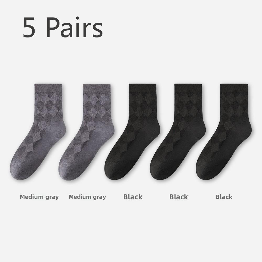 Herren Frühling und Herbst Mid-Calf Mesh Antibakteriell Geruchshemmend Business Schweiß Atmungsaktiv Lange Socken