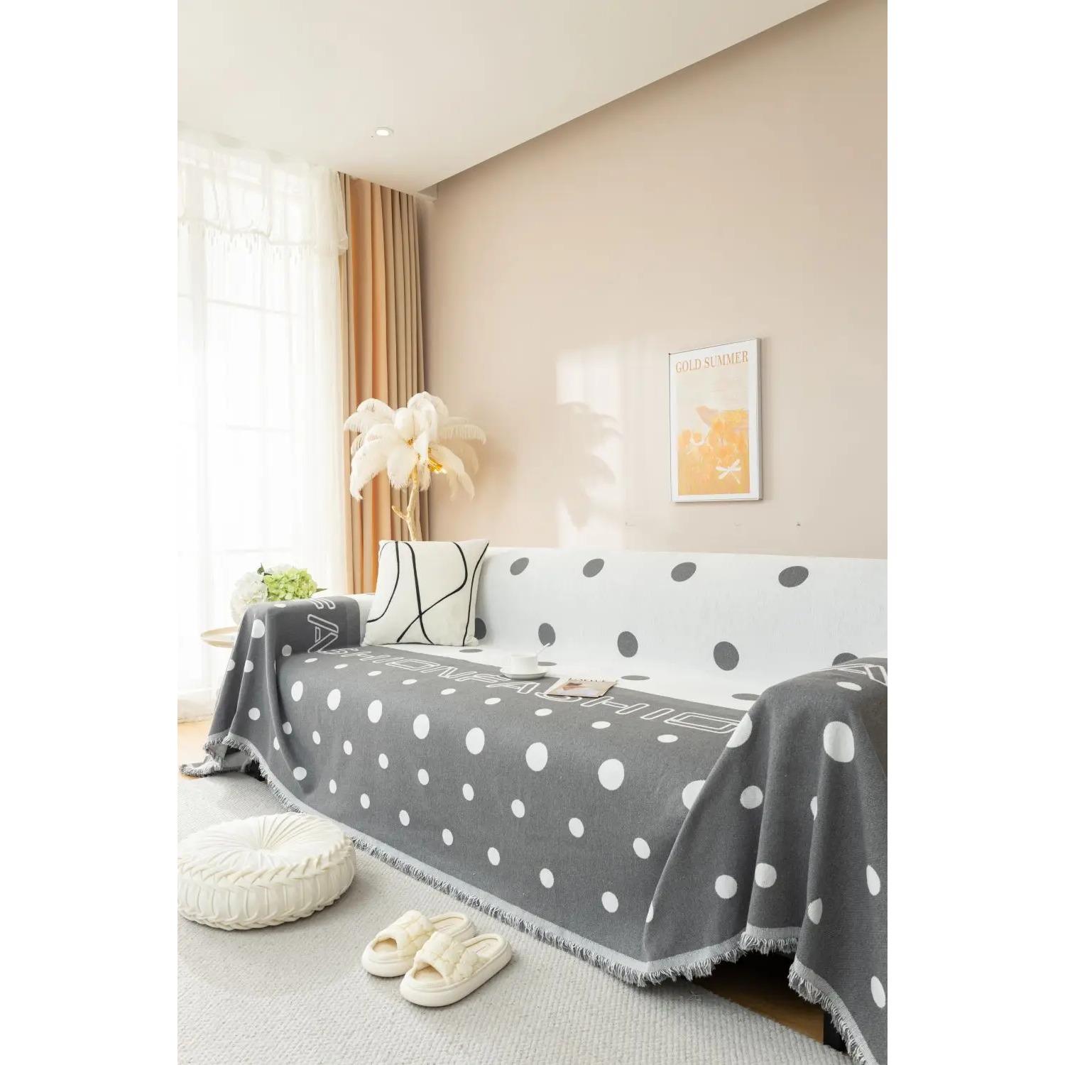 

Чехол для дивана в горошек, коврик, одеяло для гостиной, диван, положение пары, современный плед, одеяло для кемпинга, пикника, цветное одеяло 180x130cm