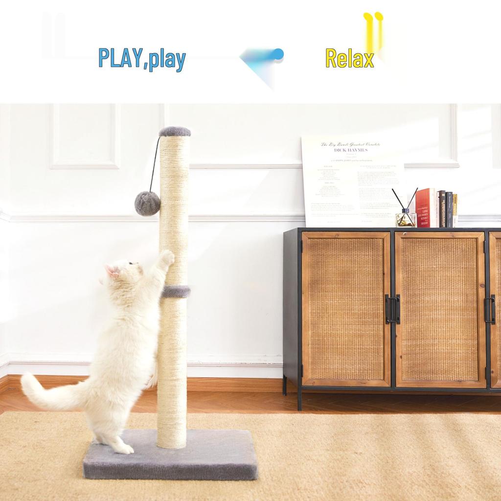 Large Sisal Cat Scratching Post & Tree with Claw Sharpening Toy