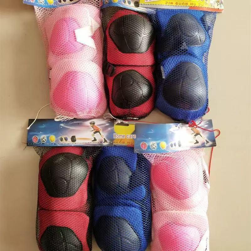 Children's Six-Piece Protective Gear Set for Roller Skating, Ice Skating, Skateboarding, and Cycling - Includes Knee Pads and Hand Guards