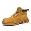High-top retro leather boots autumn Putian new leather thick-soled big yellow boots outdoor American Martin boots