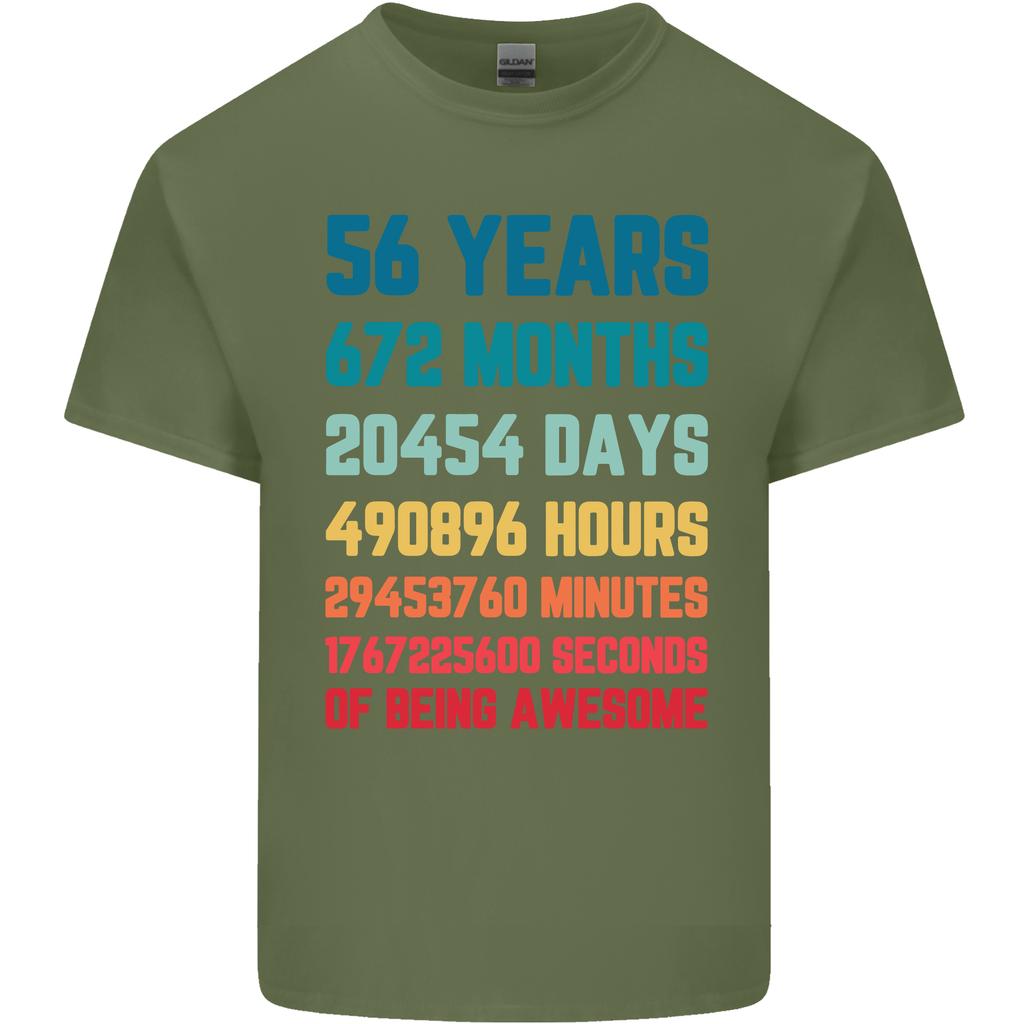 56th Birthday 56 Year Old Unisexs Light Cotton TShirt