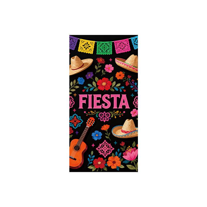 Day of the Dead Festival Polyester Door Banner - Customizable Party Decoration