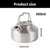 Stainless Steel Kettles Outdoor Camping Kettles Aluminum Water Portables Pots for Outdoor Hiking Backpacking