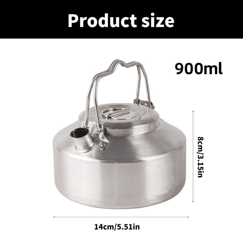 Stainless Steel Kettles Outdoor Camping Kettles Aluminum Water Portables Pots for Outdoor Hiking Backpacking