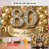80th Birthday Party Backdrop Gold Polyester Banner Photo Booth Decoration
