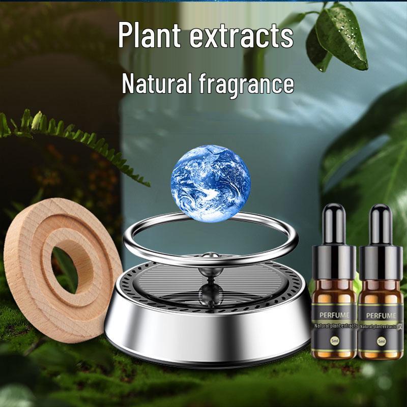 Solar Car Aromatherapy Ornament - Center Console Fragrance Decor for Men