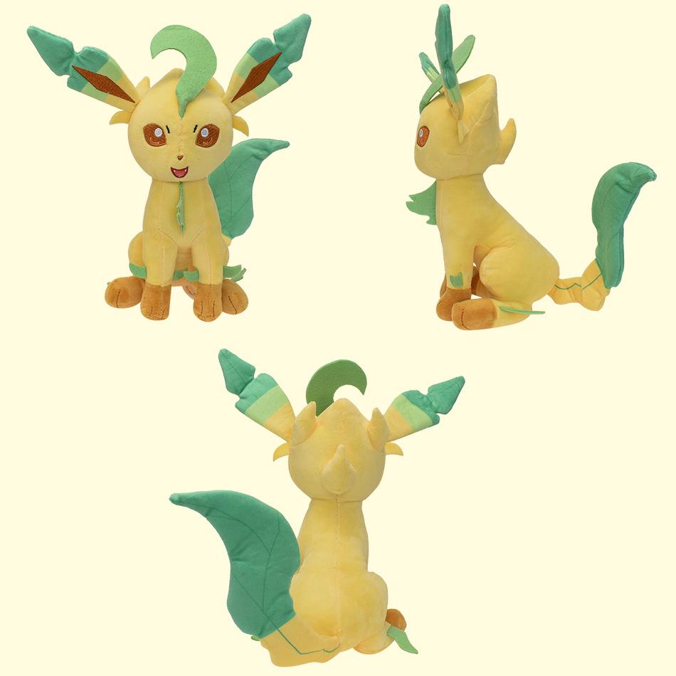 25cm Medium Eevee Plush Doll - 9 Designs with Tag: Fairy, Fire, Water, Ice, Sun, Sitting Open-Mouth