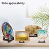 Brown Wooden Display Stand Desktop Display Stand Vintage Wooden Plate Stand Multi-Purpose Picture Display Holder For Home Decor