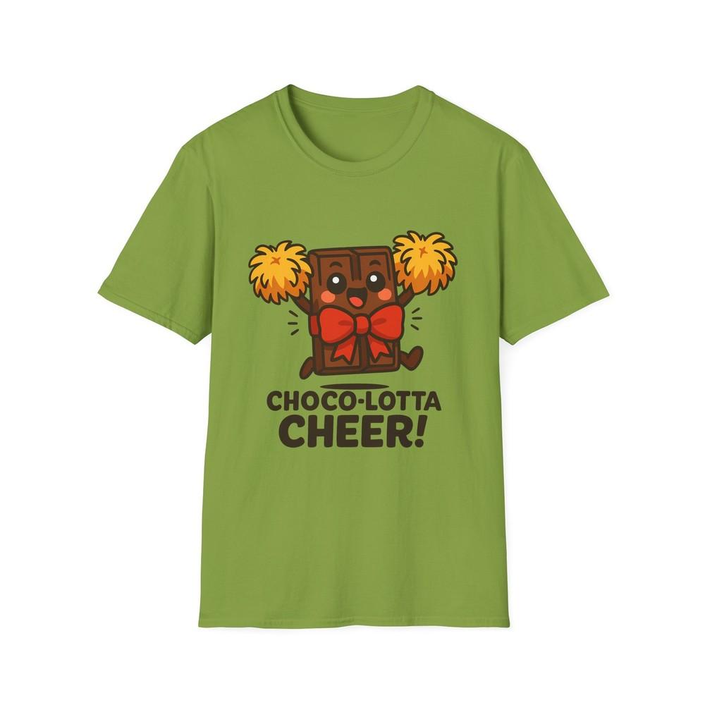 

Unisex Softstyle T-Shirt Chocolate Bar Cheerleader Funny Holiday Cute Christmas L