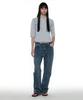 PARTIMENTO WOMEN Pwc Henley Neck Three-Quarter Sleeve Tee_Melange