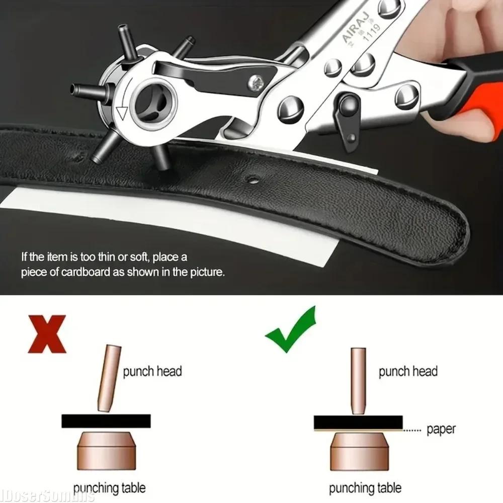 Punch Leather Tools Leather Hole Carbon Steel Multifunctional Ordinary Belt Puncher Punching Tool Belt Hole Puncher Crafts Tool