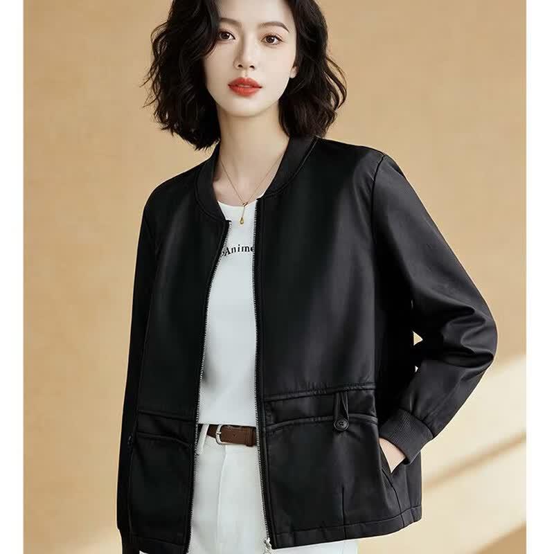 EST+II Women's Faux Leather Moto Jacket
