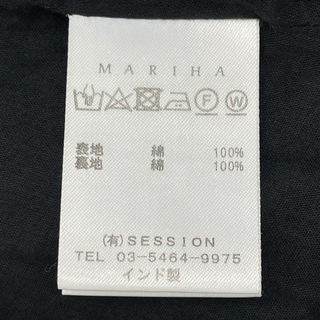 MARIHA Black Cotton Sleeveless Dress Dress Not Written blackUsed