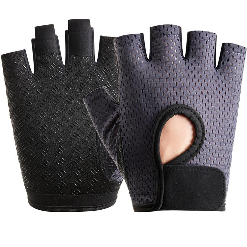 Fitness Half Finger Gloves for Men and Women Outdoor Wear Resistant Breathable Non Slip Hand Guard Bicycle Riding Sports Thin Gloves