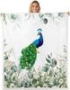 Cute Meerkat Blanket Soft Fleece Throw Animal Lover Gift Kids Room Decor Floral Design Home Decoration
