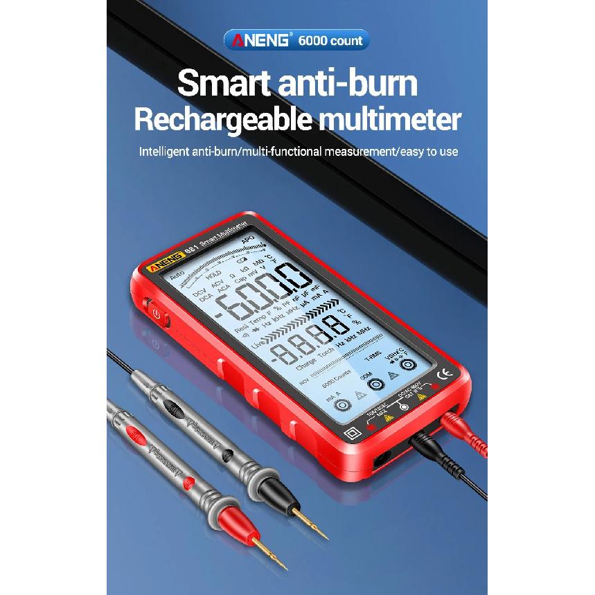 ANENG 681/682/683 Pro 6000 Count Voltage Tester Current Meter Rechargable Digital Multimeter Non-contact Electric Measuring Tool