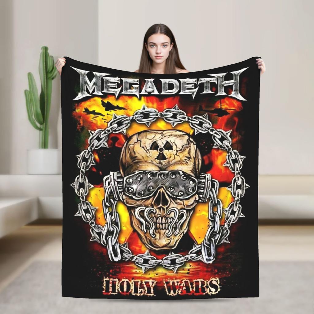 M-Megadethed Band  Blanket Quality Soft  Bedding Throws Winter Camping Couch Chair Sofa Bed Graphic Bedspread