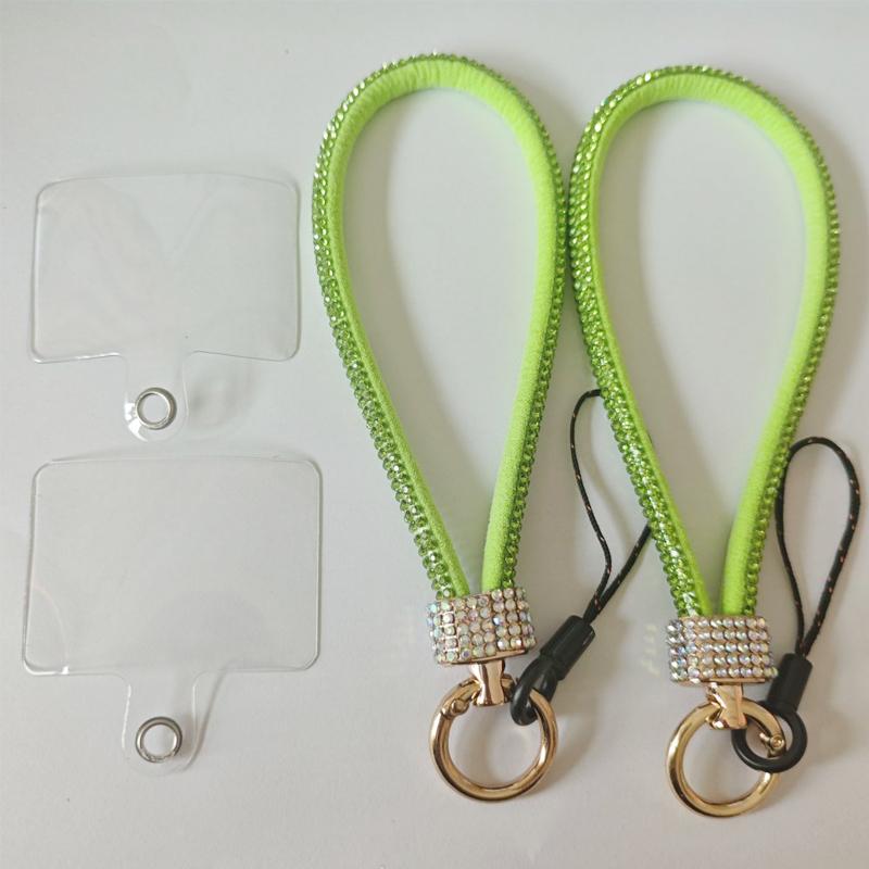 

Cellphone Lanyard Wrist Chain Luxurious Rhinestone Hanging Chain Short Rhinestone-encrusted Anti-lost Bracelet for Xiaomi iPhone Silicon