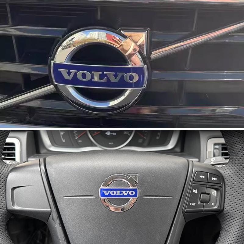 Pour VOLVO XC60 S60 XC70 XC90 S40 V40 V60 Voiture Panneau Avant Calandre de Pare-chocs Avant Panneau Étiquette Calandre Emblèmes Bleu Logo Autocollants Voiture