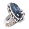 Natural Blue Kyanite Gemstone Handmade 925 Solid Silver Jewelry Ring Size 7 Z3i37