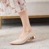 2025 spring and summer new French women's single shoes wedding shoes bridesmaid shoes temperament pointed fairy style shoes shallow mouth women's shoe