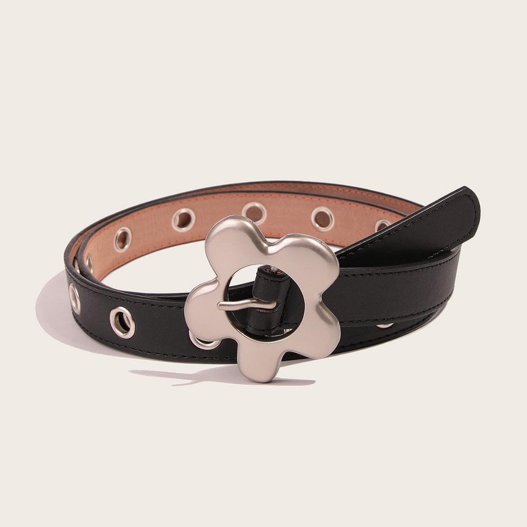Women's Belt Without Punching Jeans Belt Ins Style Metal Punk Trendy Simple Decoration Student Thin Narrow