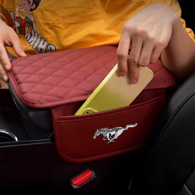 1 Stück Auto Armlehnenmatte Taschentuchboxen Höhenpolster Armlehnenbox Autostyling für Ford Mustang Mondeo Focus Fiesta Escape Kuga Ecosport Ranger