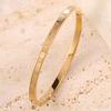 Yupsk Bracciale per Coppia in Acciaio di Titanio Zircone Lucido Intarsiato Braccialetti in Acciaio Inossidabile Colore Oro/Argento Gioielli da Donna Regalo