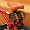 Bicycle Vintage Faux Leather Bag Waterproof Large Capacity Universal MTB Road Mountain Bicycle Top Tube Front Frame Handlebar