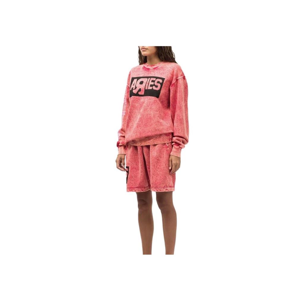 Vans Letter Print Crew Neck Pullover Long Sleeve American Sweatshirt Unisex sweatshirt Pink VN0A5GYFYZUFYZU