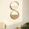 2pcs Bohemian Style Wall-mounted Decorative Frame Hand-woven Hanging Piece Suitable for Decoration In Living Rooms and Bedrooms