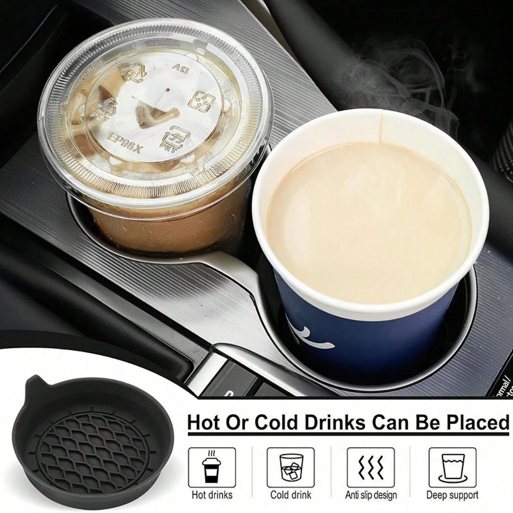 Car Cup Mat Car Waterproof Cup Mat Universal Round Car Storage Slot Non-Slip Mat Center Console Cup Holder Base Mat