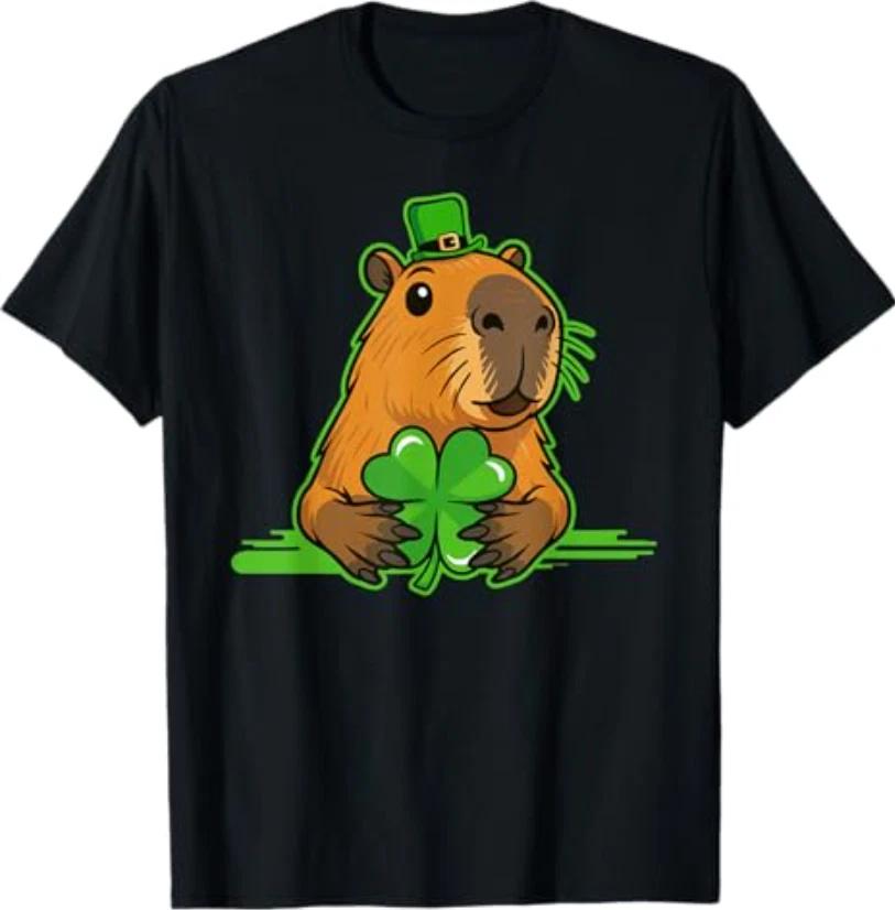 Capybara St Patty s Shamrock Luck Funny St Patrick s Day T-Shirt S