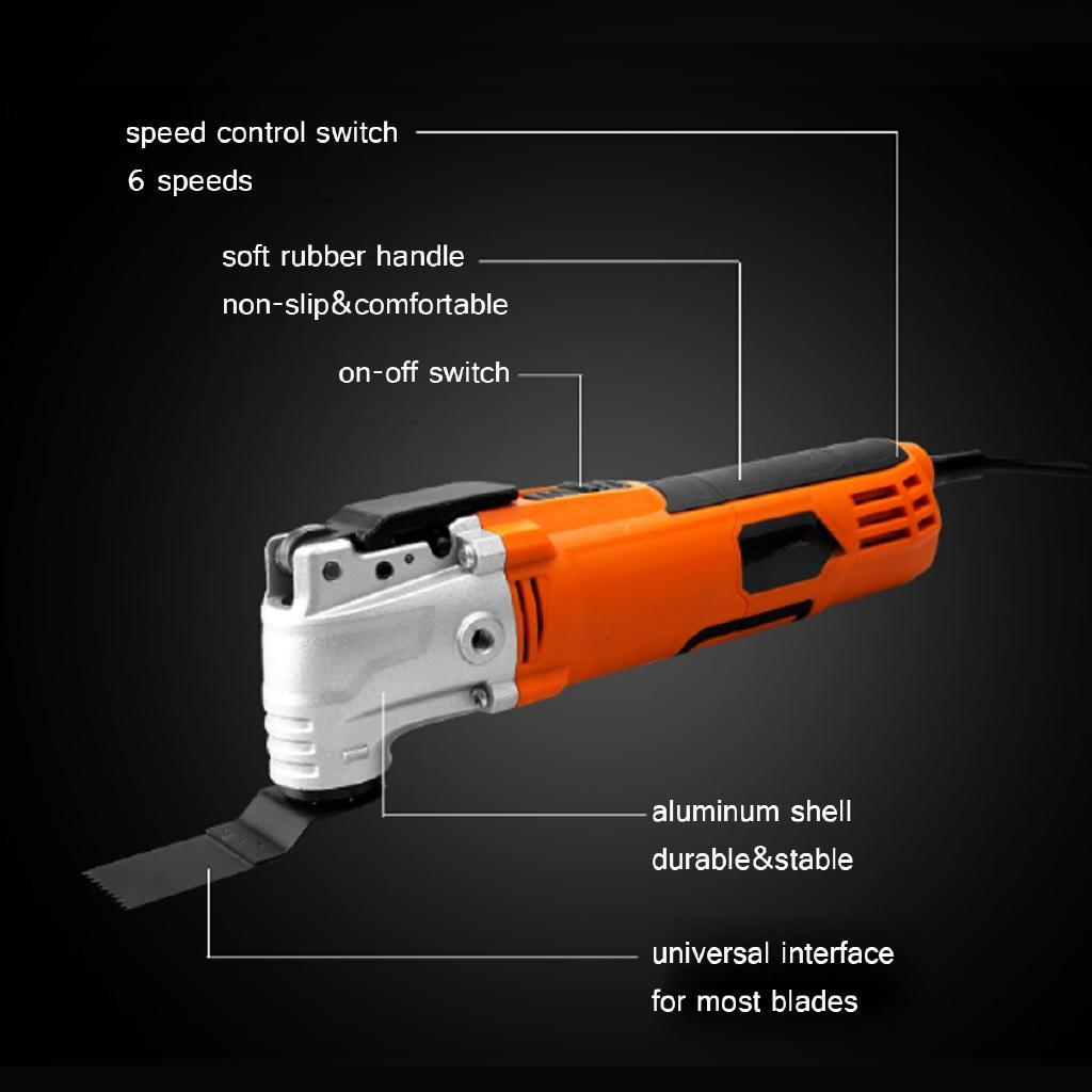 300W 220V Multi-function Oscillating Tool Kit Electric Woodworking Cutting Machine Wood Laminator Cutter Trimmer Saw