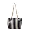 Striped large-capacity fashion handbag 2025 spring new versatile ins shoulder underarm bag tote bag