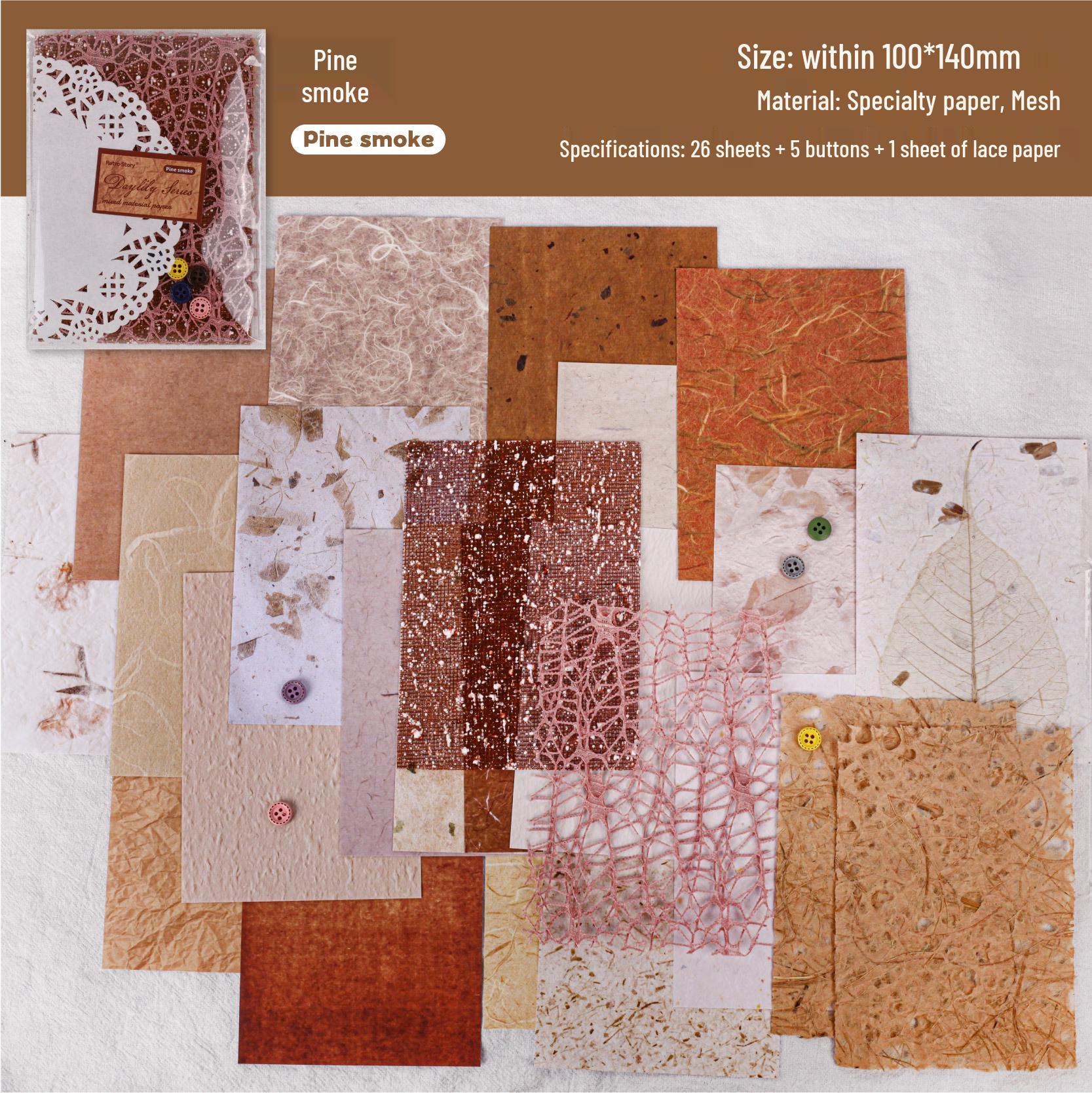 Retro Story Daylily Series Mixed Material Journal Pack - 32 Pieces