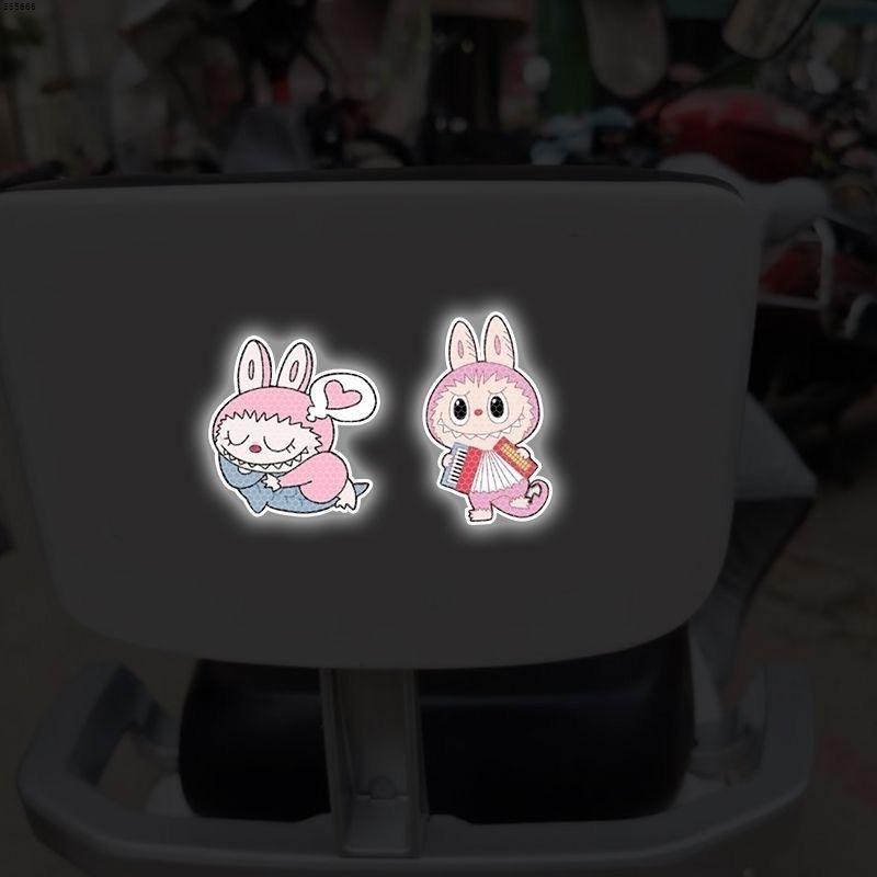 Strong Reflective Warning Car Sticker Cartoon Electric Car Cover Scratches Motorcycle Helmet Decoration