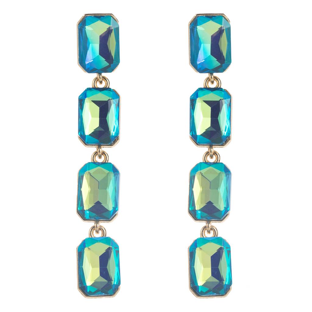 Korean Style Fashion Simple Versatile Geometric Square Long Earrings Retro C-shaped Niche Design Sense Exaggerated Earrings